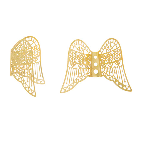Gold Filigree Angel Wings - Angel Wings - Doll Supplies - Craft Supplies