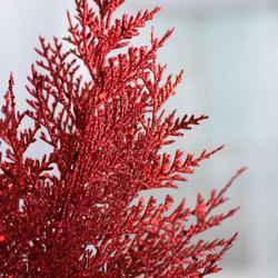 Red Sparkling Artificial Cedar Sprays