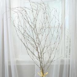 Icy Sparkling Silver Artificial Twig Bundle