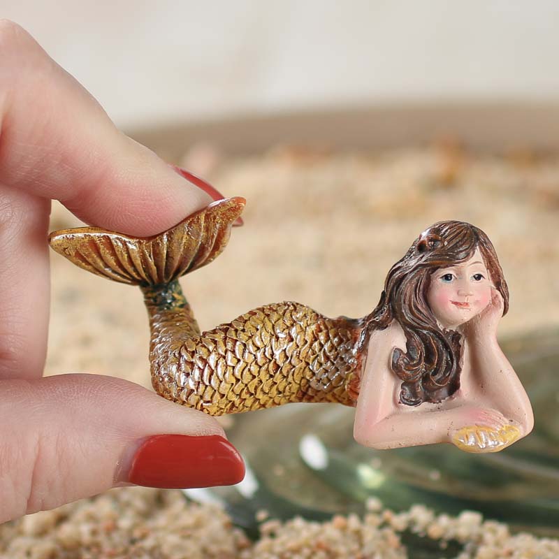 Miniature Debbie Daydreaming Mermaid - Fairy Garden Miniatures ...