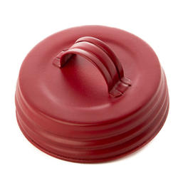 Matte Red Mason Jar Lid with Handle