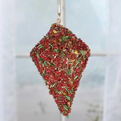 Sparkling Beaded Finial Ornament