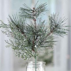 Sparkling Icy Artificial Pine and Cedar Pick