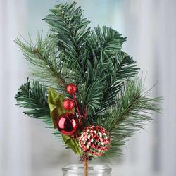 Artificial Pine and Ornament Pick