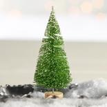 Small Frosted Lime Green Bottle Brush Tree