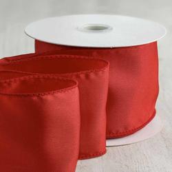 Red Satin Wired Ribbon
