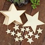 Assorted Unfinished Wood Star Cutouts
