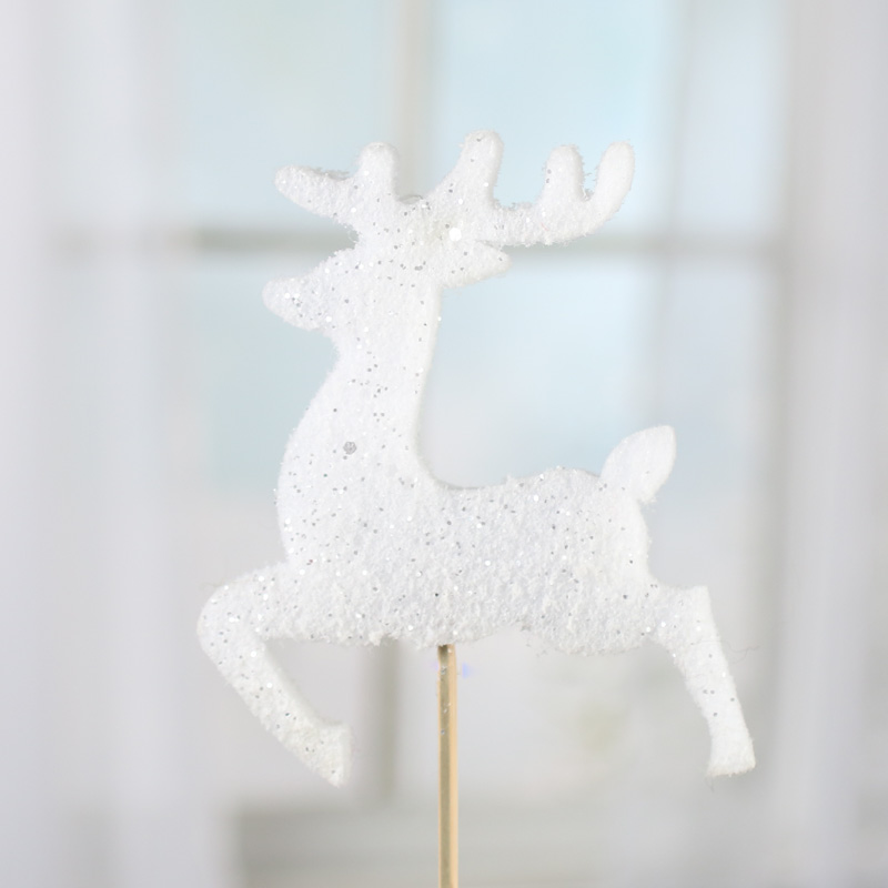 Sparkling Foam Reindeer Pick - Christmas Holiday Florals - Floral ...