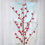 Icy Red Artificial Berry and Twig Spray