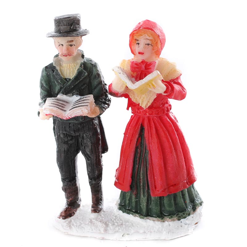 Miniature Christmas Carolers Figurine - Table Decor 