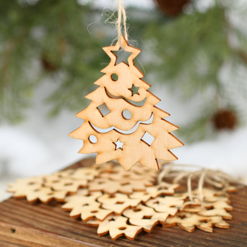 Laser Cut Wood Christmas Ornaments