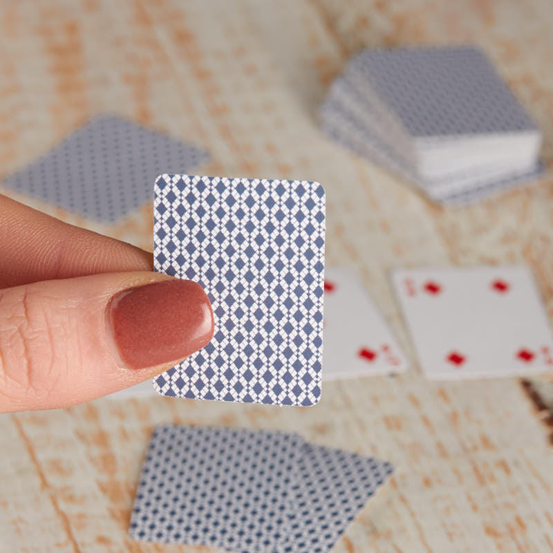 Miniature Playing Cards - Library Miniatures - Dollhouse Miniatures - Doll Supplies - Craft ...