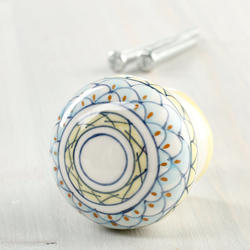 Lucca Porcelain Artisan Hand Painted Knob