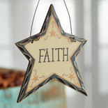 Rustic "Faith" Star Ornament