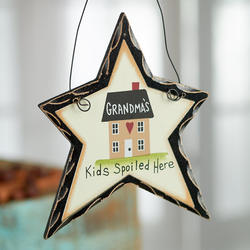 Primitive "Grandma's House" Star Ornament