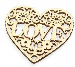 wooden mdf hearts novelty craft laser cut embellishments decoration shape 4mm 