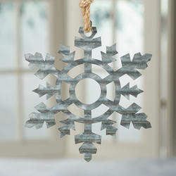 Corrugated Metal Snowflake Ornament