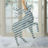 Corrugated Metal Deer Ornament