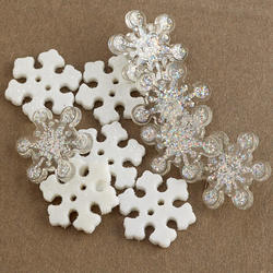 Dress It Up Holiday Collection Sparkle Flakes Buttons