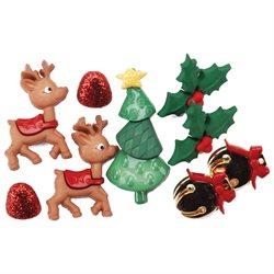 "Reindeer Games" Christmas Buttons
