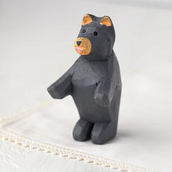 Miniature Carved Wood Bear