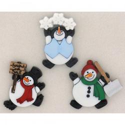 "Roly Poly Snowman" Christmas Buttons