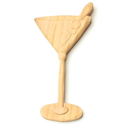 Hand Carved Martini Wall Decor