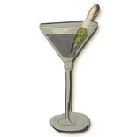 Hand Carved Martini Magnet