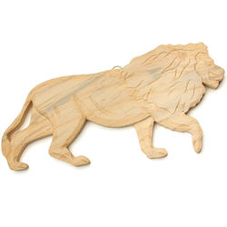 Hand Carved Lion Wall Decor