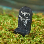 Miniature "Happy Haunting" Tombstone