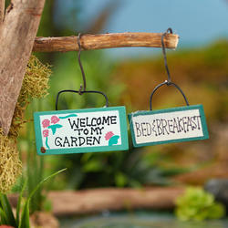 Miniature Bed & Breakfast and Garden Welcome Signs