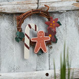 Miniature Gingerbread Grapevine Christmas Wreath
