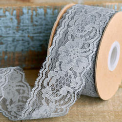 Vintage-Inspired Grey Lace Ribbon