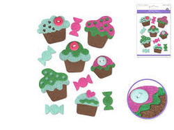 Felt Cupcake and Candy Treat Shapes