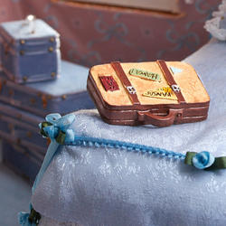Miniature Hand Carved Suitcase