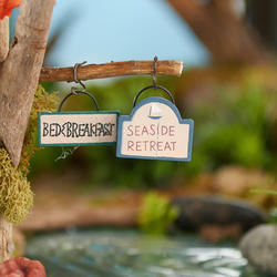Miniature Bed & Breakfast and Seaside Retreat Signs