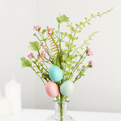 Springtime Artificial Foliage and Easter Egg Spray