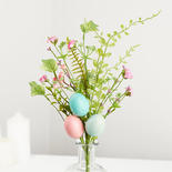 Springtime Artificial Foliage and Easter Egg Spray