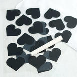 Peel and Stick Heart Chalkboard Sticker Labels