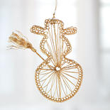 Gold Wire Snowman Ornament