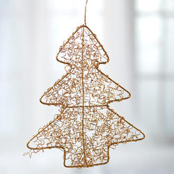 Gold Wire Mesh Christmas Tree Ornament