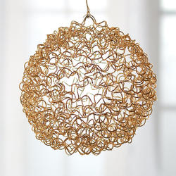 Gold Wire Mesh Ball Ornament