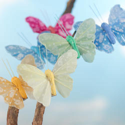 Assorted Pastel Artificial Butterflies