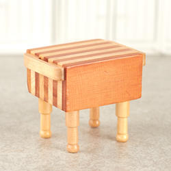Dollhouse Miniature Large Handcrafted wood kitchen butcher block table 1:12 