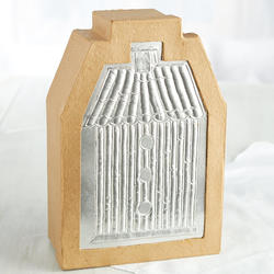 Embossed Metal and Paper Mache House Box