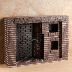 Dollhouse Miniature Colonial Brick Fireplace