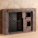 Dollhouse Miniature Colonial Brick Fireplace