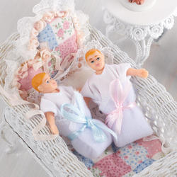 Dollhouse Miniature Twin Babies
