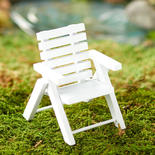 Dollhouse Miniature White Lawn Chair