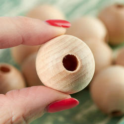 Unfinished Wood Ball Knobs